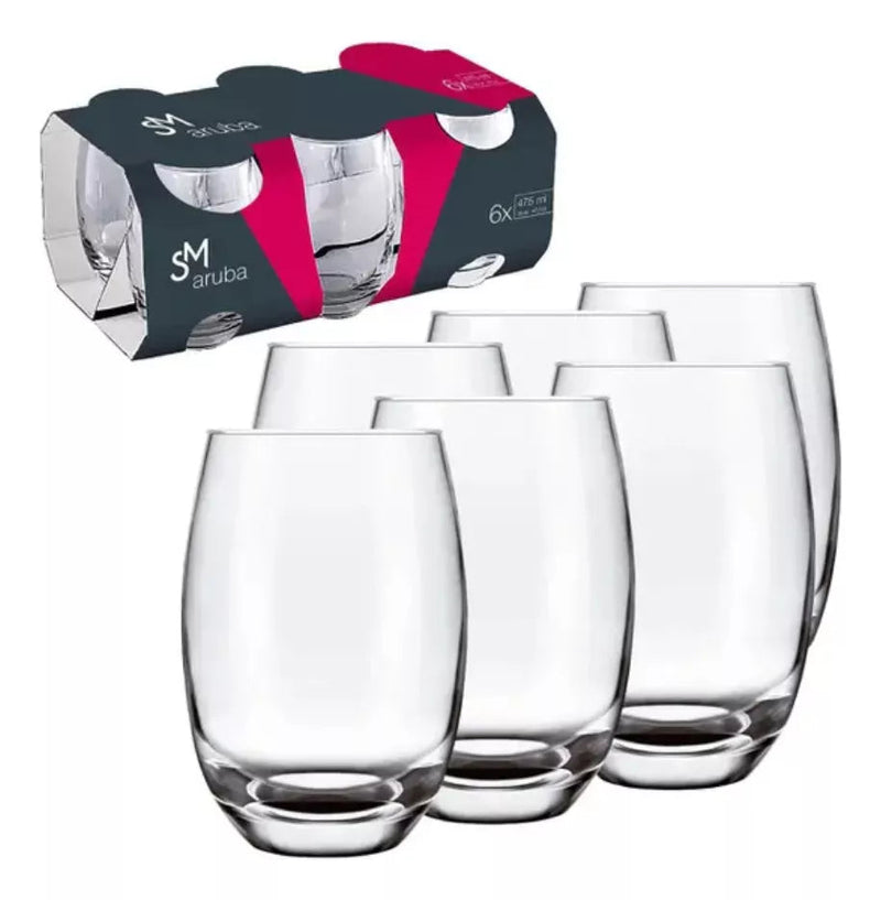 Kit com 15 Potes Herméticos de Vidro + 10 Copos de Vidro Aruba de Brinde .